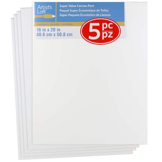 5 Pack 16 X 20 Super Value Canvas By Artist S Loft Michaels